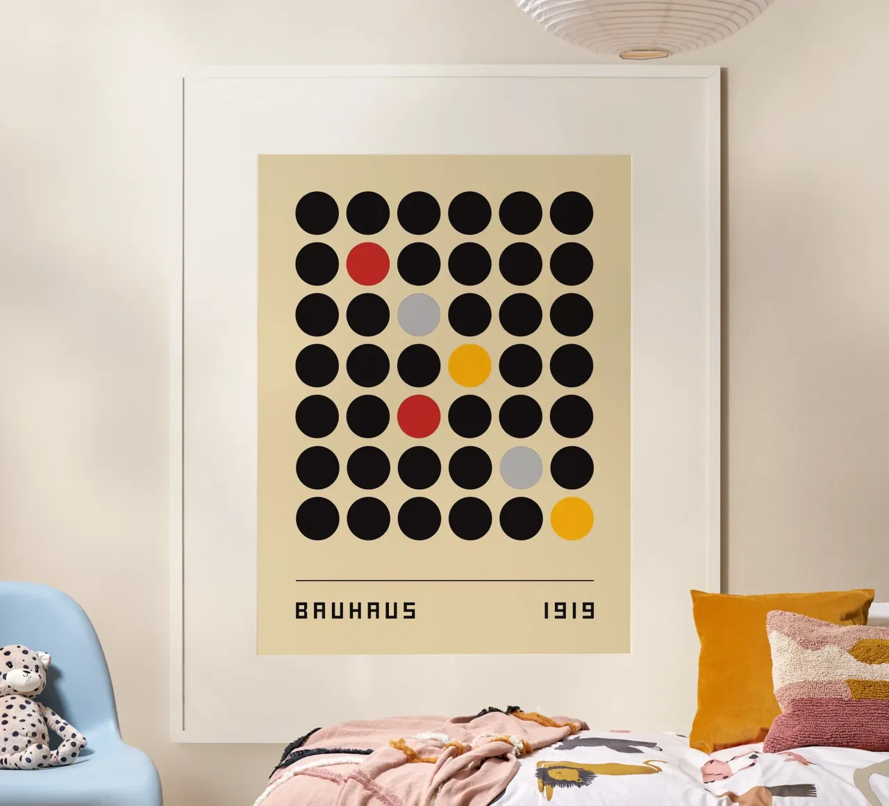 Bauhaus 1919 poster con telaio in legno da Brooke