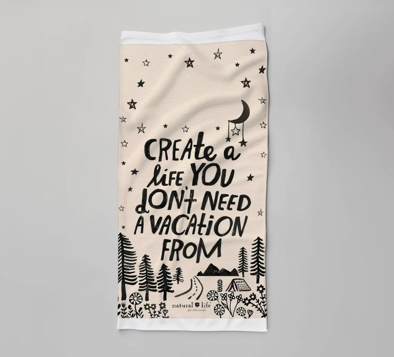 create a life you towel by art quots shop