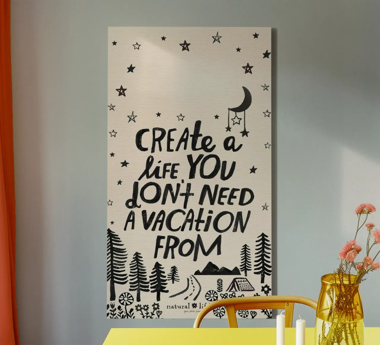 create a life you canvas with Floater frame by art quots shop