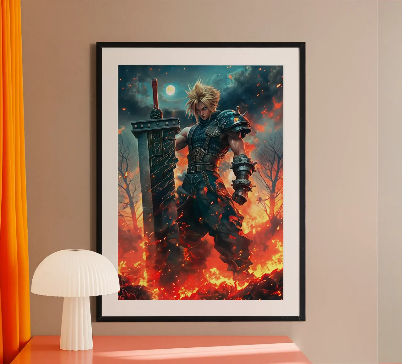 Cloud Strife Final Fantasy Poster von Stellar Creative