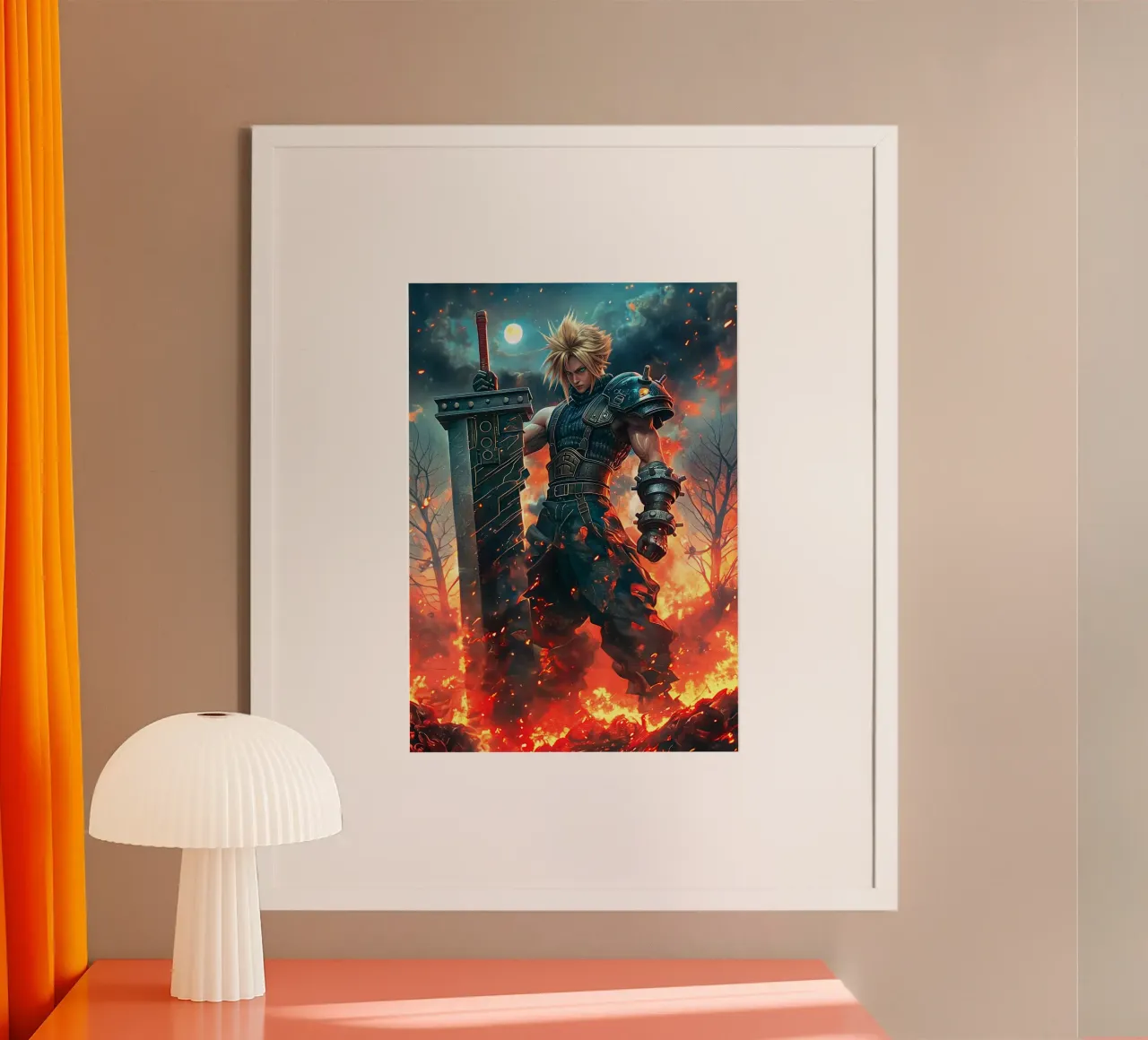 Cloud Strife Final Fantasy Poster von Stellar Creative