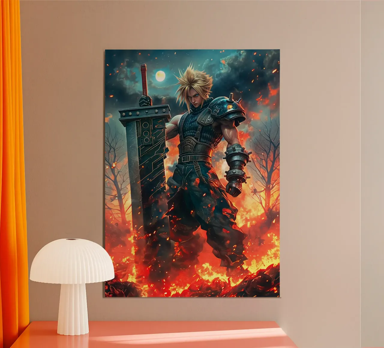 Cloud Strife Final Fantasy Poster von Stellar Creative