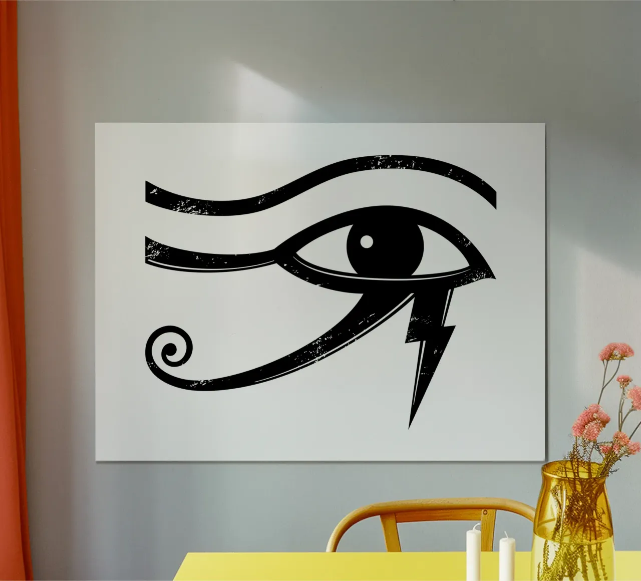 Occhio di Horus poster con telaio in alluminio da Mariel Toigo