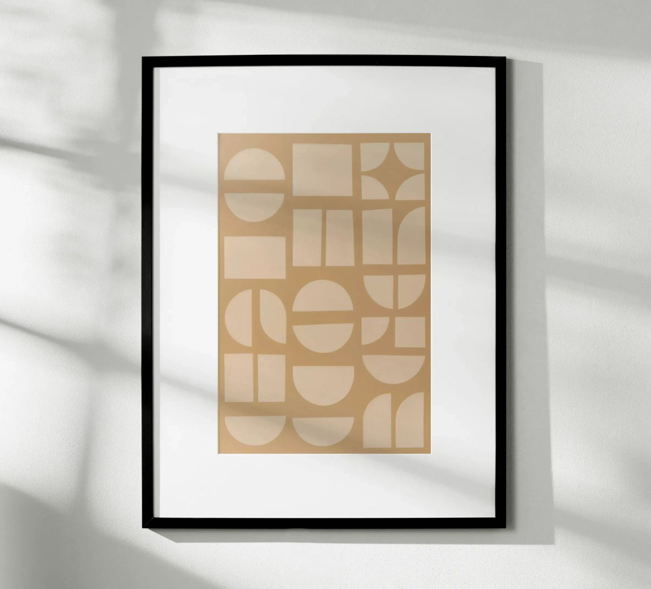 Beige and white Poster von LeDieg