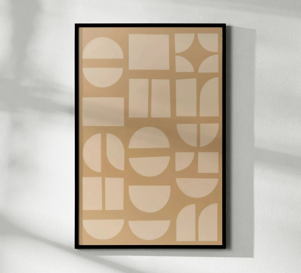 Beige and white Poster von LeDieg