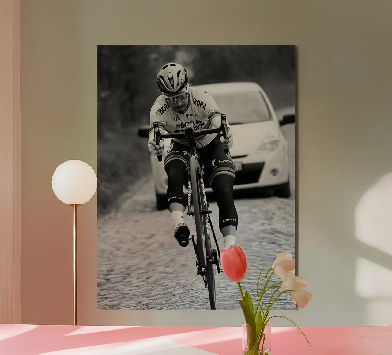 peter sagan gareggia in una delle gare classiche alluminio dibond da addelia shope