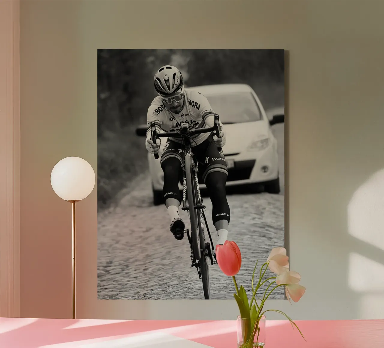 peter sagan gareggia in una delle gare classiche tela con Cornice a cassetta da addelia shope