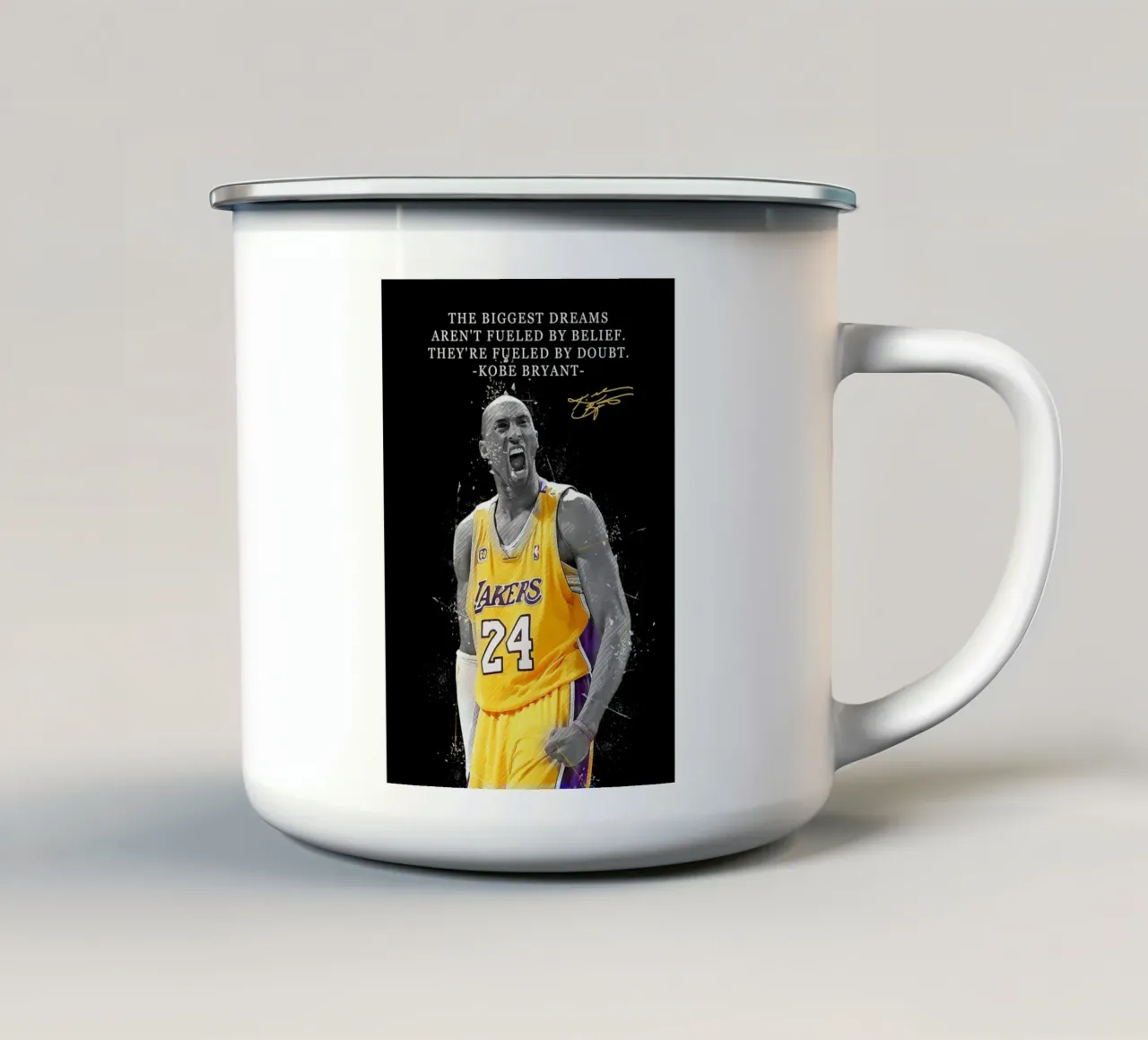 Kobe Bryant Quotes tazza in smalto da FreeArtStudio