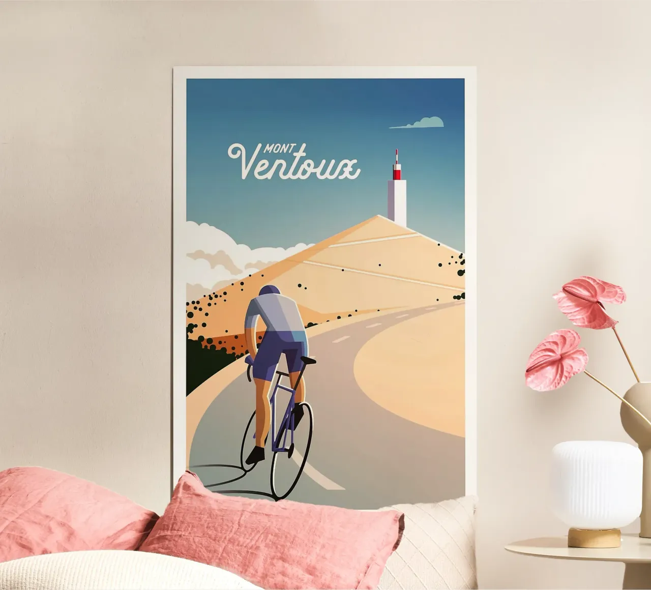 einer der berühmtesten Anstiege der Tour de France Poster von addelia shope