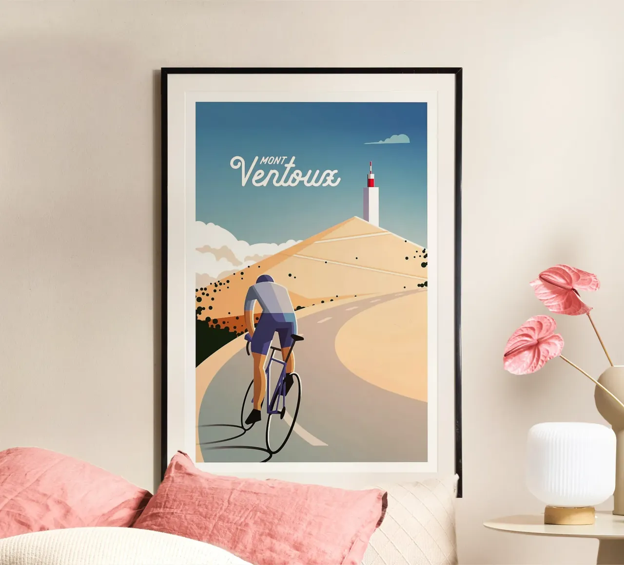 einer der berühmtesten Anstiege der Tour de France Poster von addelia shope