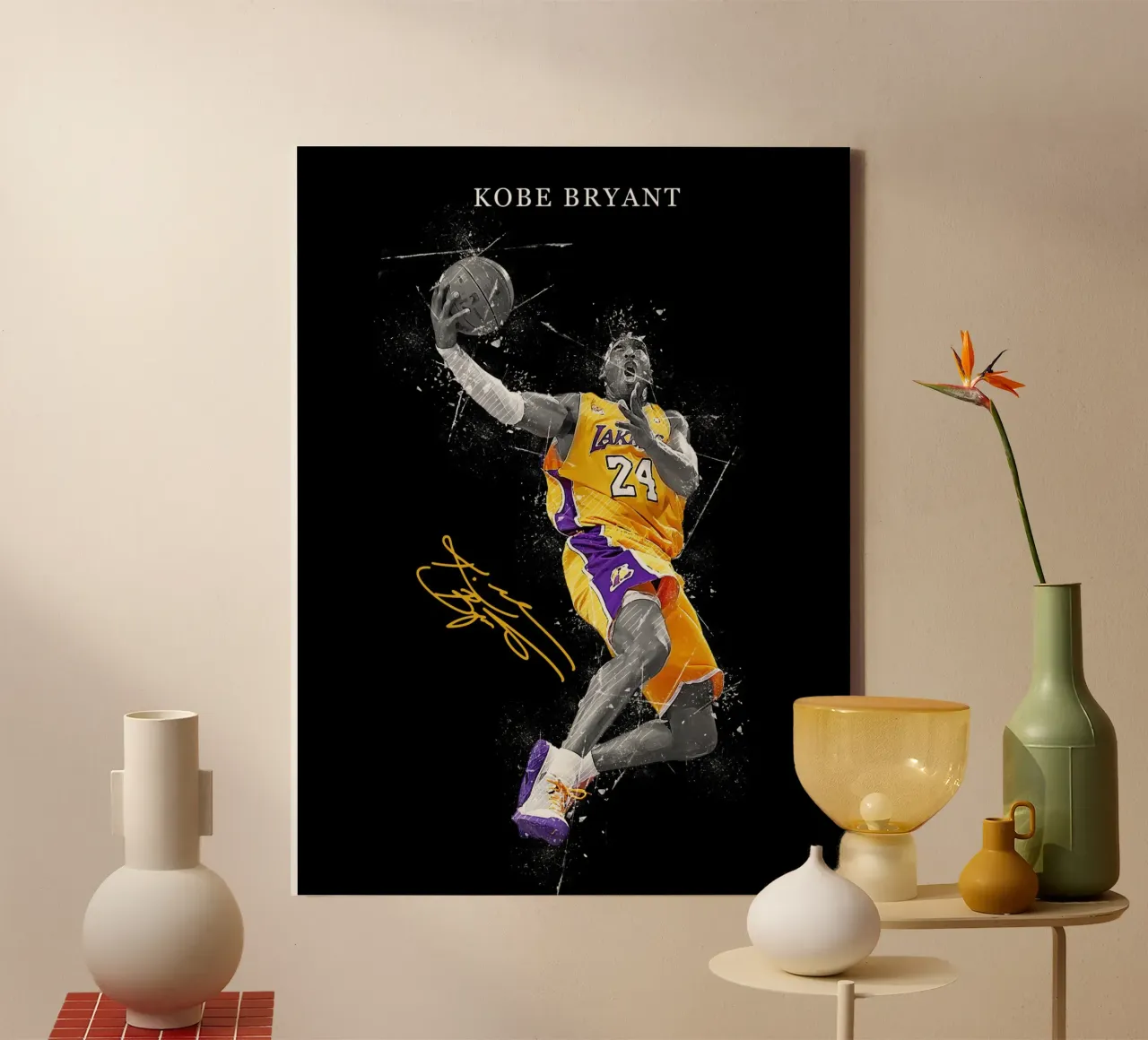 Kobe Bryant tela con Cornice a cassetta da FreeArtStudio