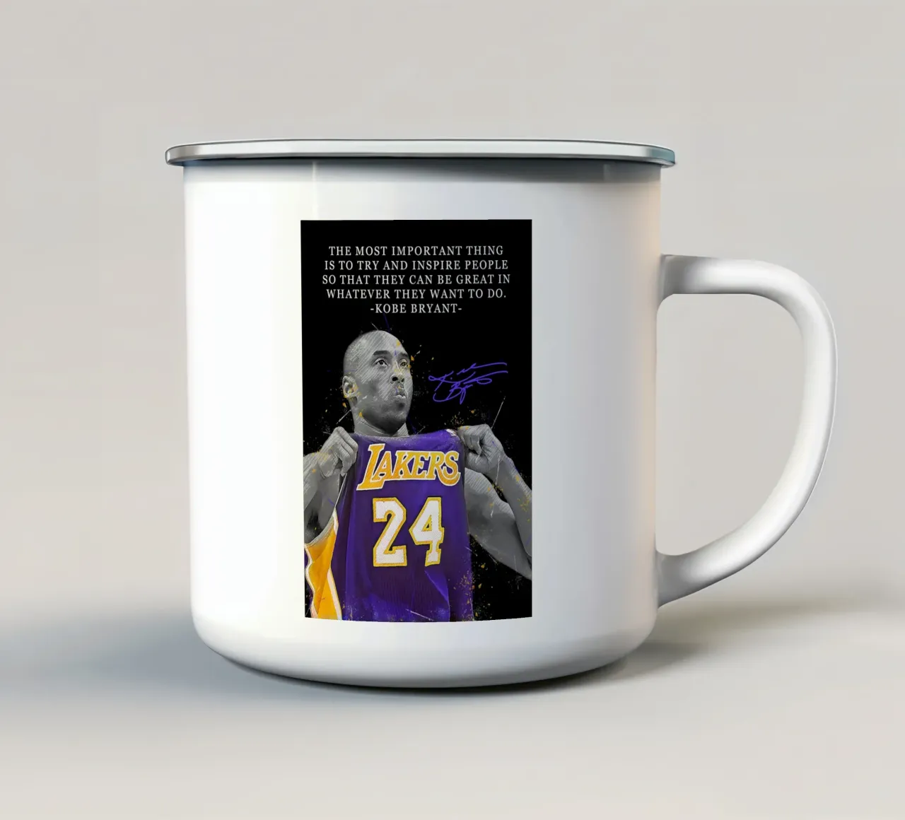 Kobe Bryant Quotes tazza in smalto da FreeArtStudio