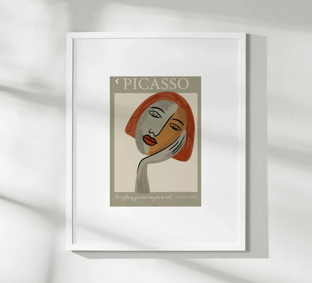 Tutto ciò che puoi immaginare è reale - Picasso 1972 poster con telaio in alluminio da Günstiger Laden