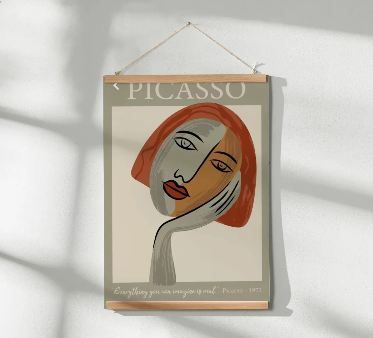 Tutto ciò che puoi immaginare è reale - Picasso 1972 poster con telaio in alluminio da Günstiger Laden