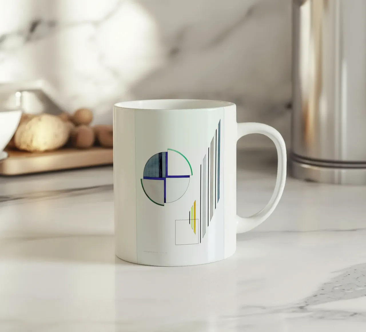 Im strengen Rhythmus (1992) ceramic mug by Heinrich Neuy