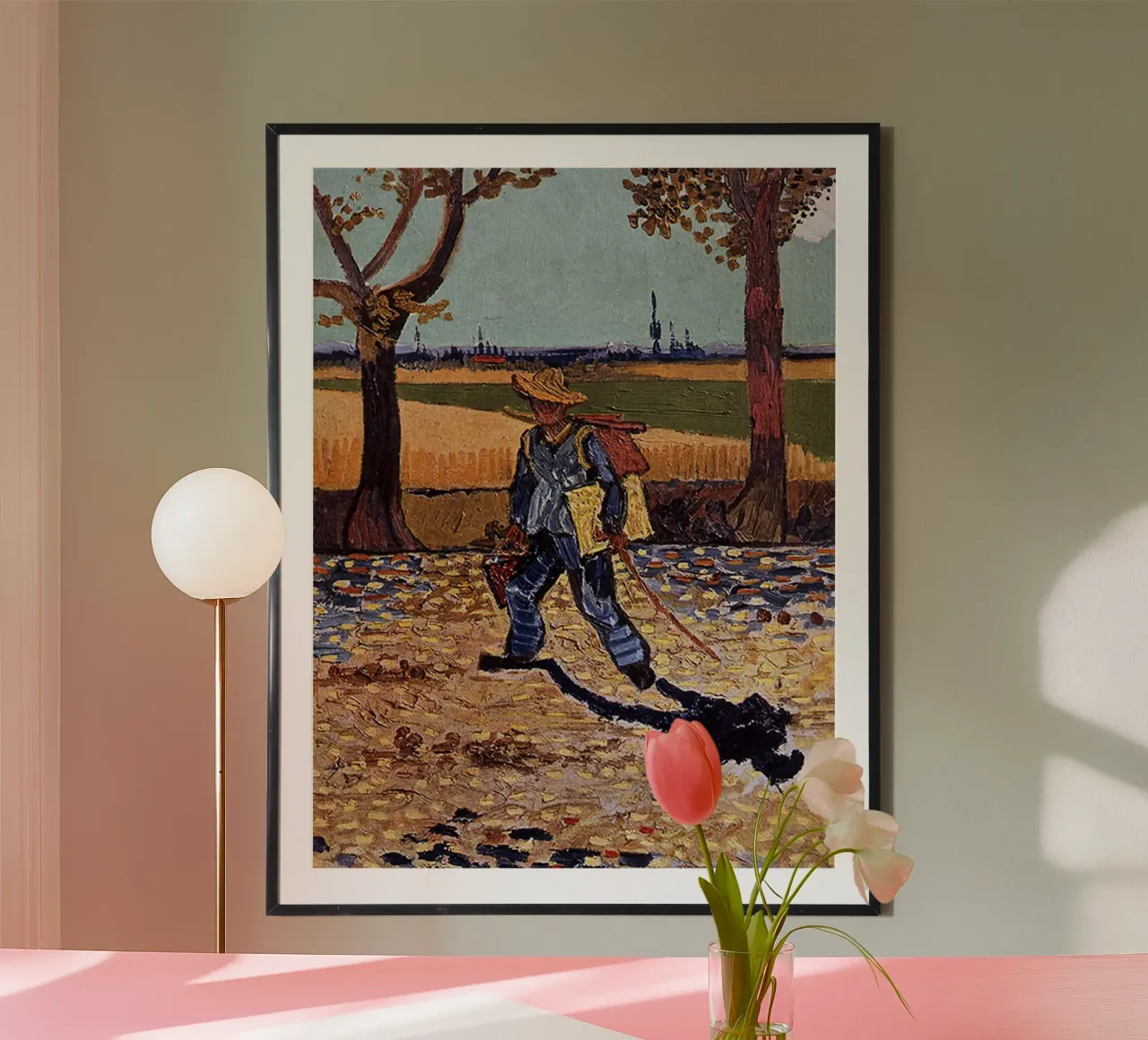 pittore che si reca sul posto di lavoro poster da Piper Shop Oke