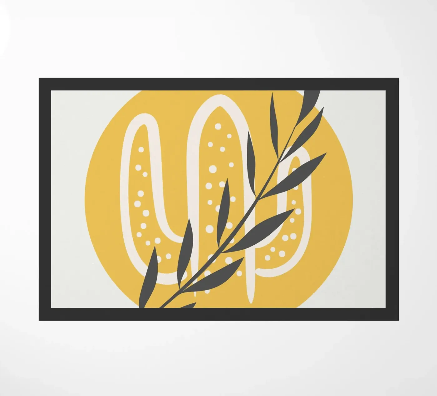 Boho cactus doormat by Little Dean