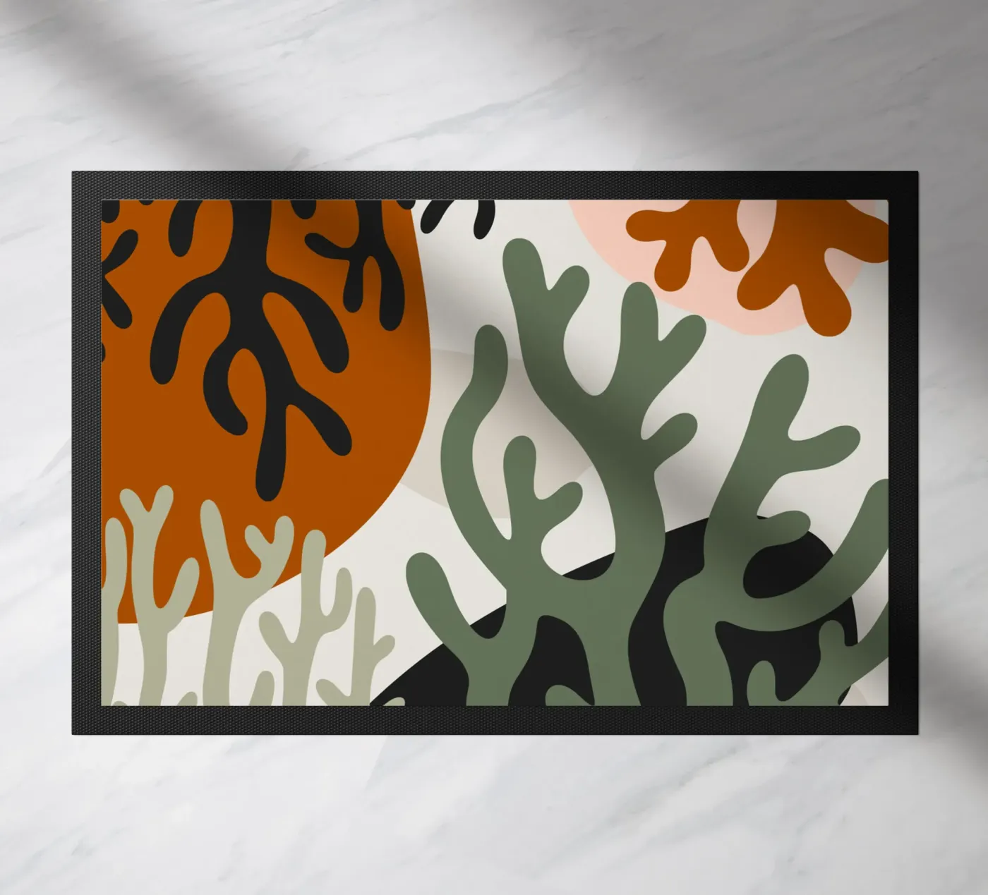 Coral pattern 02 doormat by Little Dean