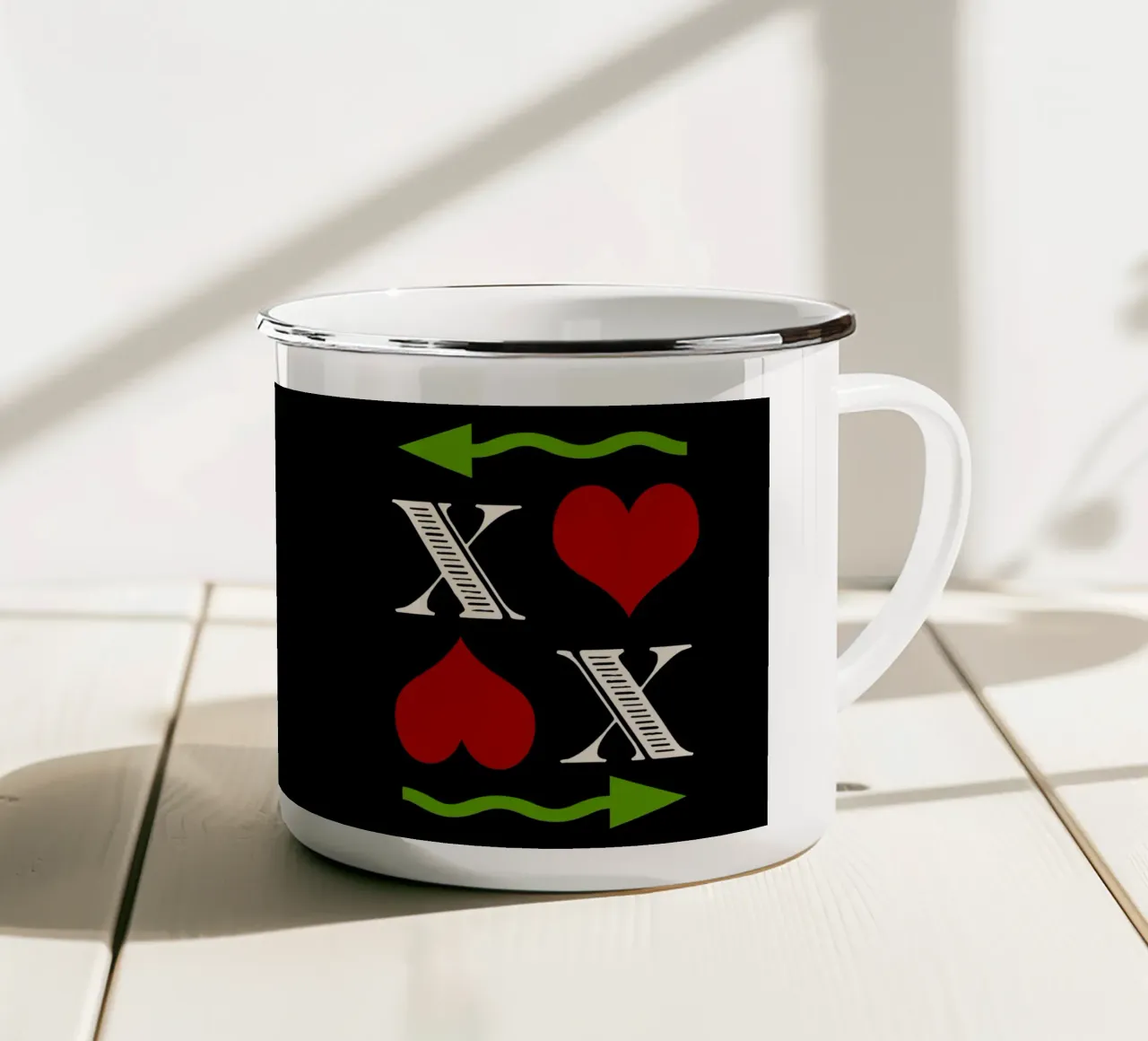 Valentines Hugs and kisses tazza in smalto da TijanaArtStudio88