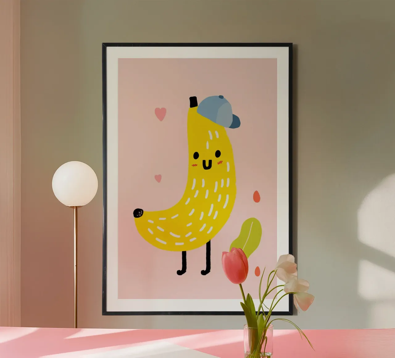 Mr Banano poster con telaio in plastica da LeDieg