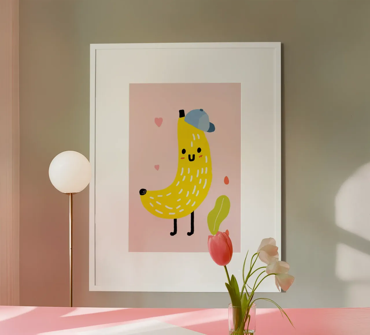 Mr Banano poster con telaio in plastica da LeDieg