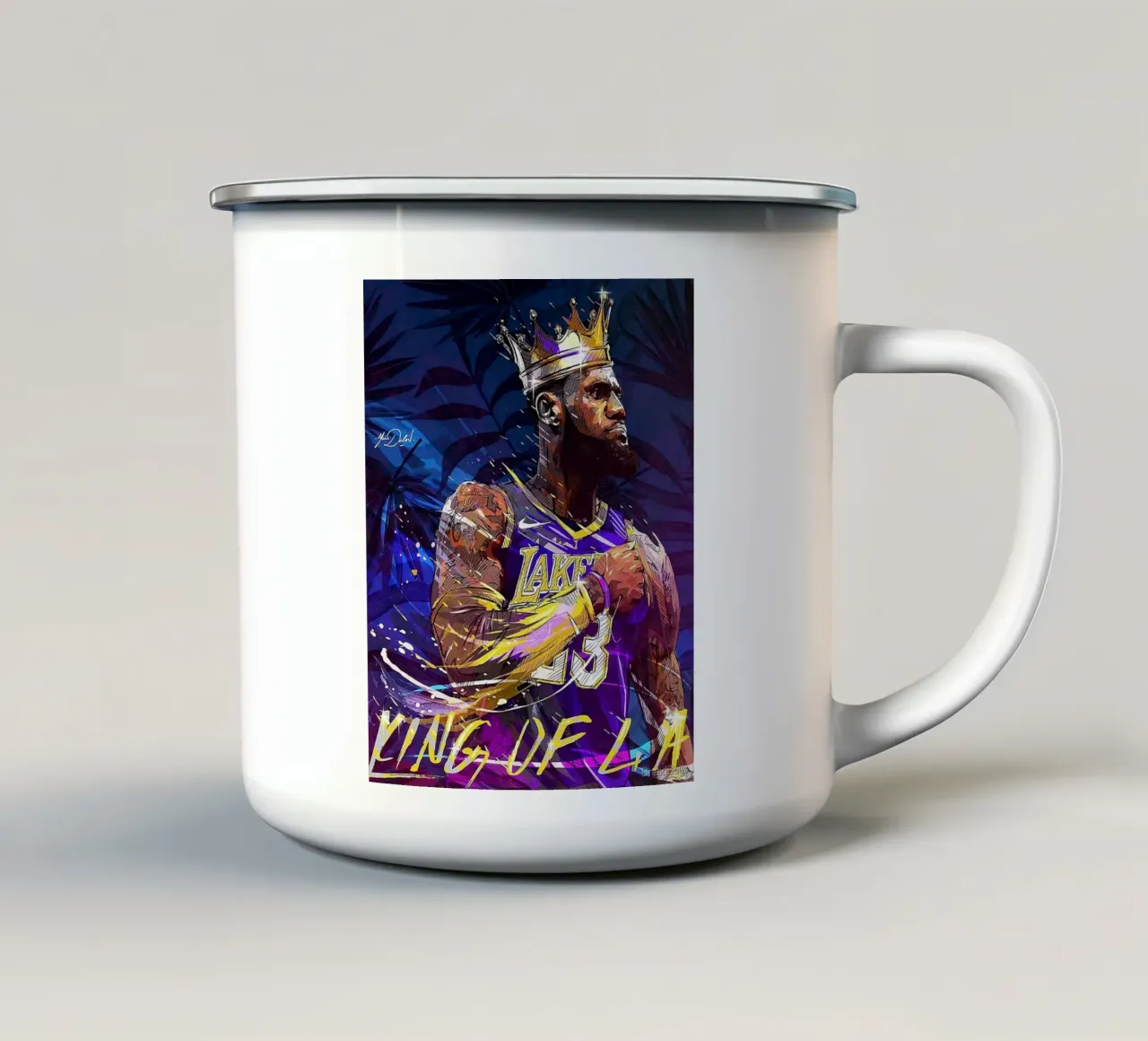 Il re di Los Angeles tazza in smalto da FAKE ARTWORK STORE