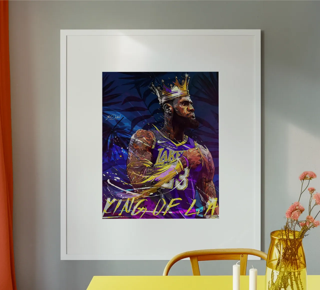Il re di Los Angeles poster con telaio in plastica da FAKE ARTWORK STORE
