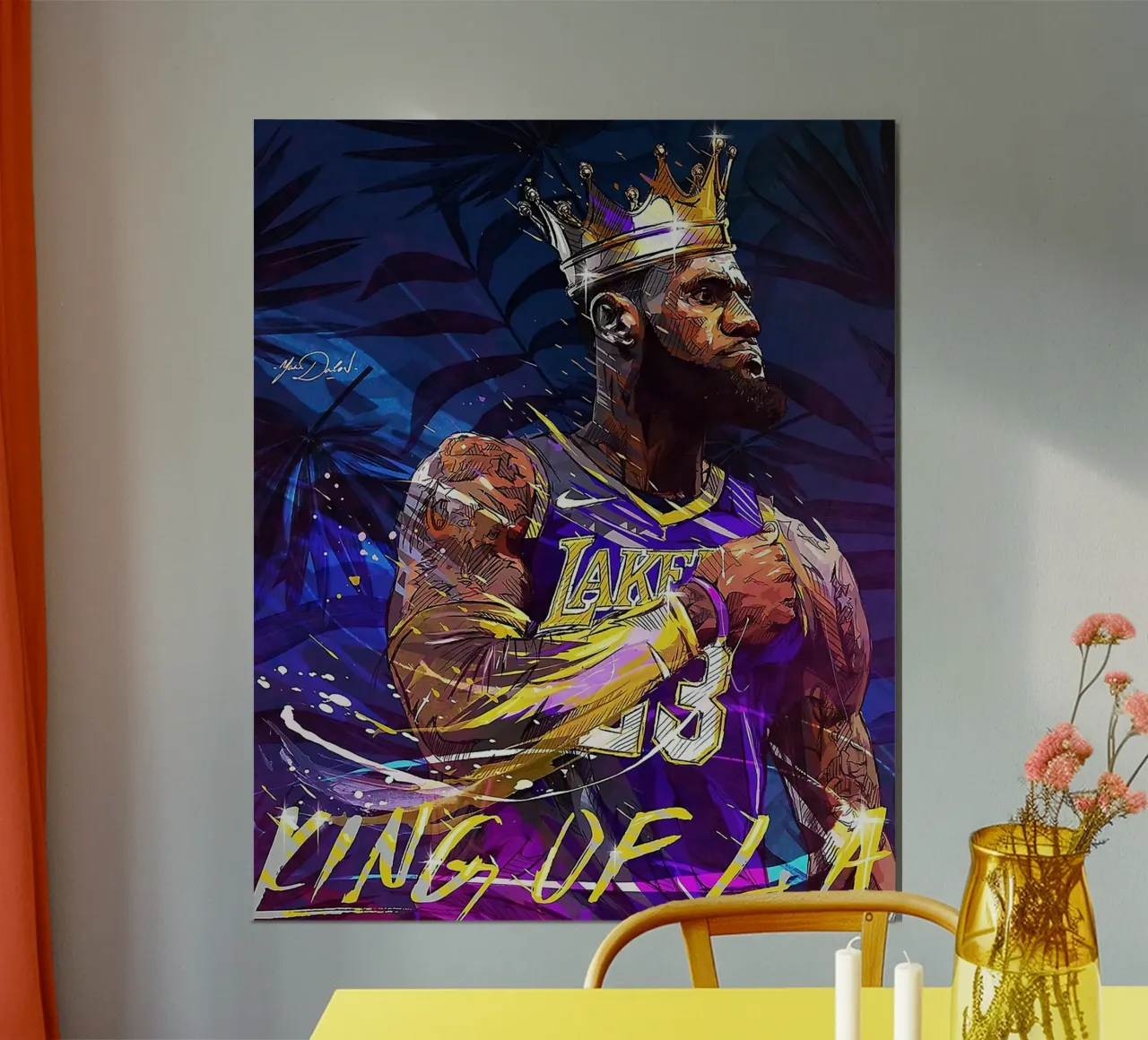 Il re di Los Angeles poster con telaio in plastica da FAKE ARTWORK STORE