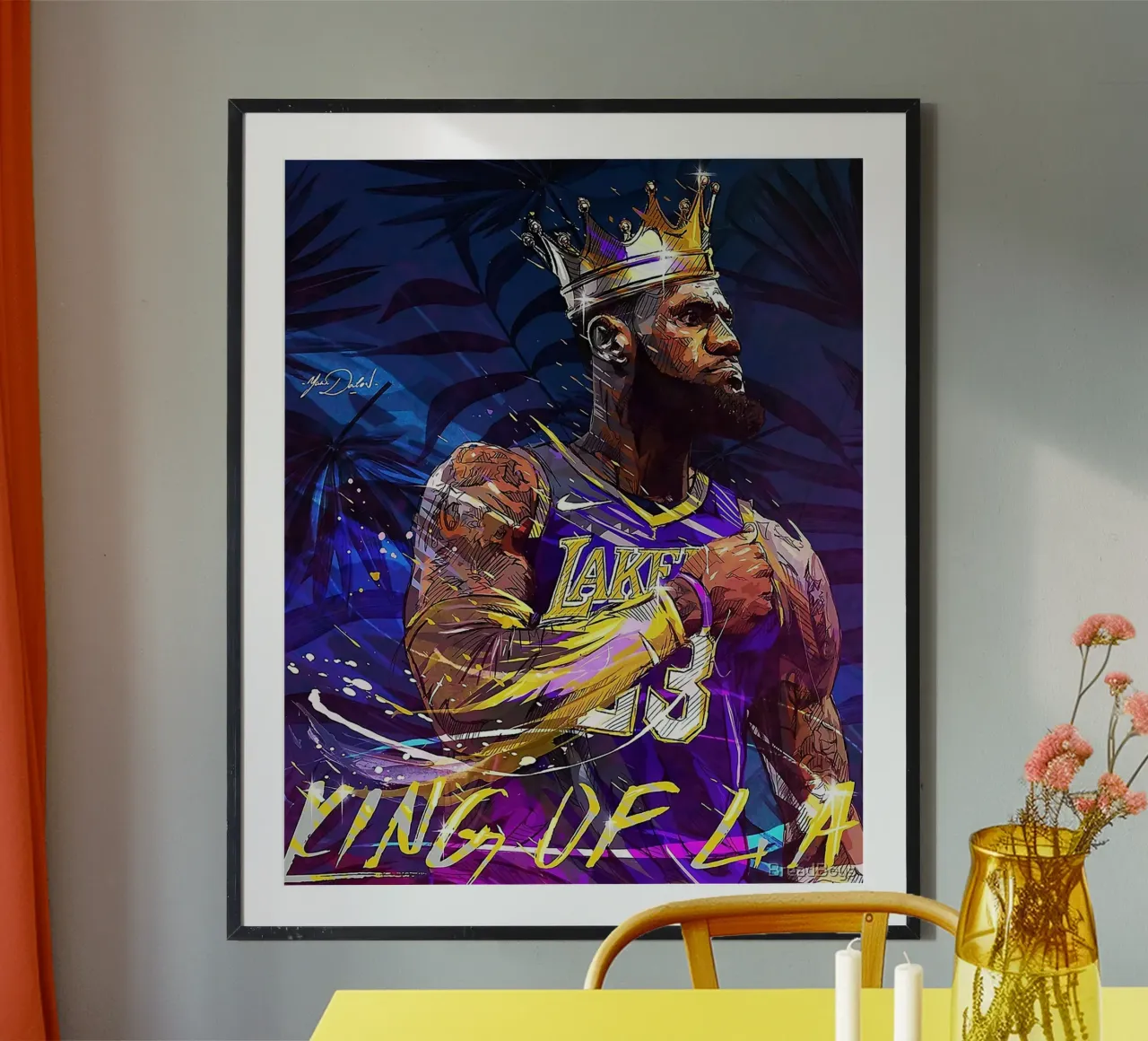Il re di Los Angeles poster con telaio in plastica da FAKE ARTWORK STORE