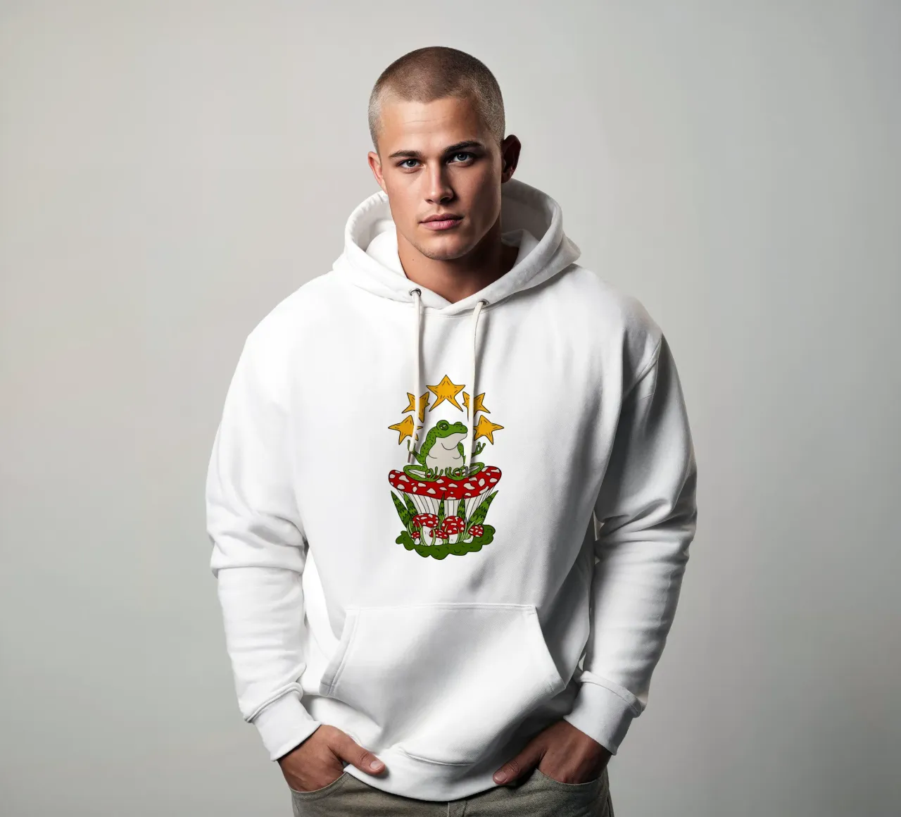 Zen frog felpa con cappuccio da TijanaArtStudio88