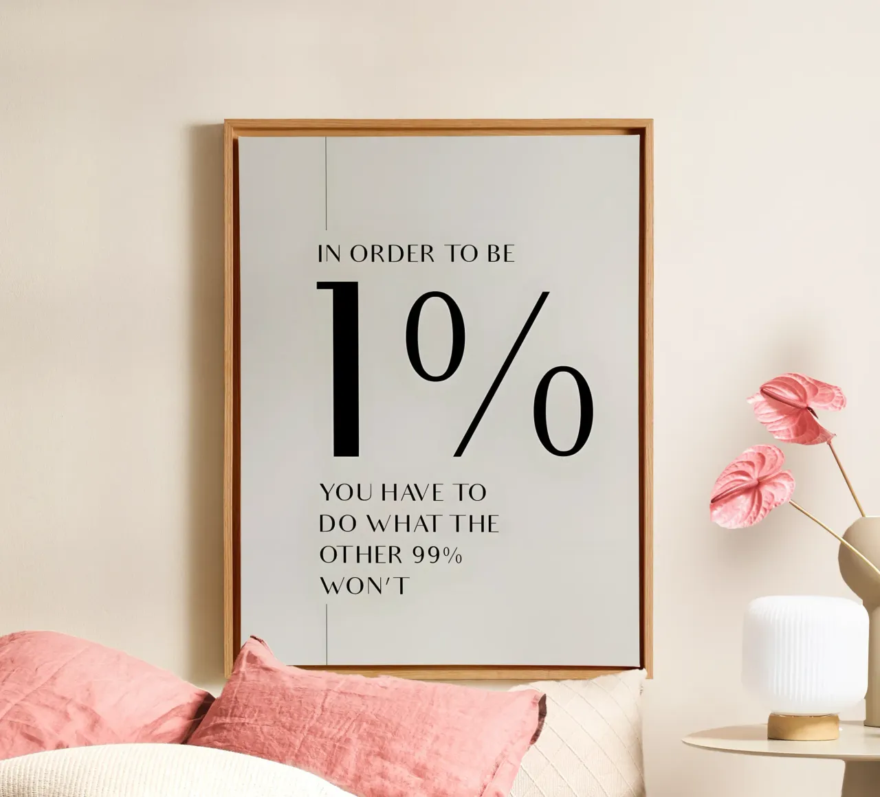 to be 1% tela con Cornice a cassetta da Type & Tape