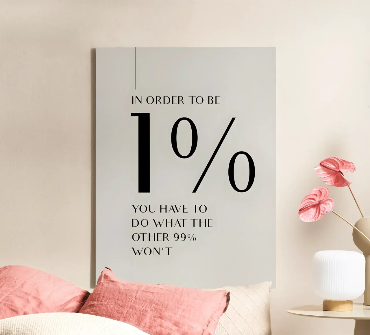 to be 1% tela con Cornice a cassetta da Type & Tape