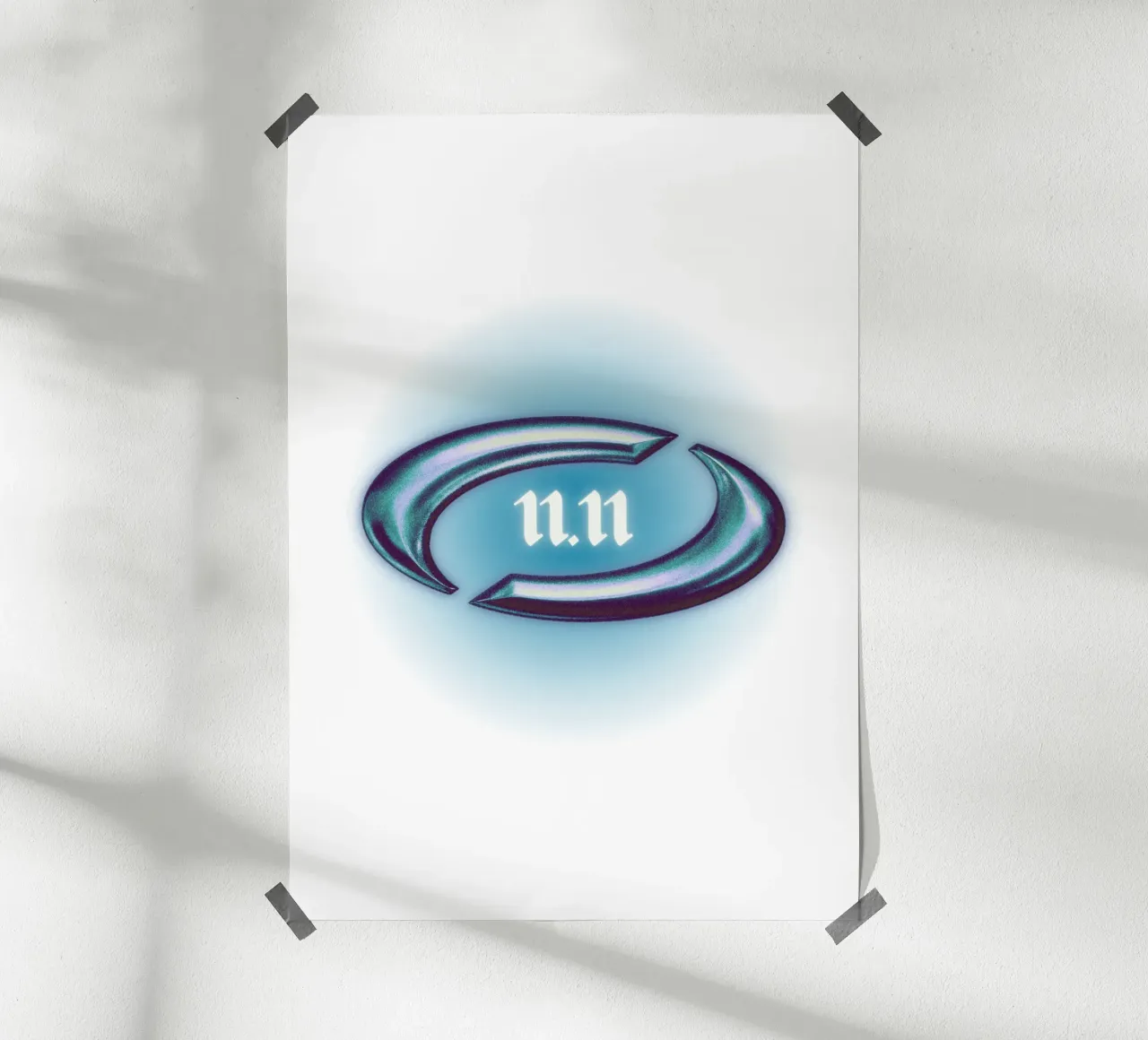 11.11 spiegelzeit version logo universe metallic Poster mit Kunststoffrahmen von morphinaeblue