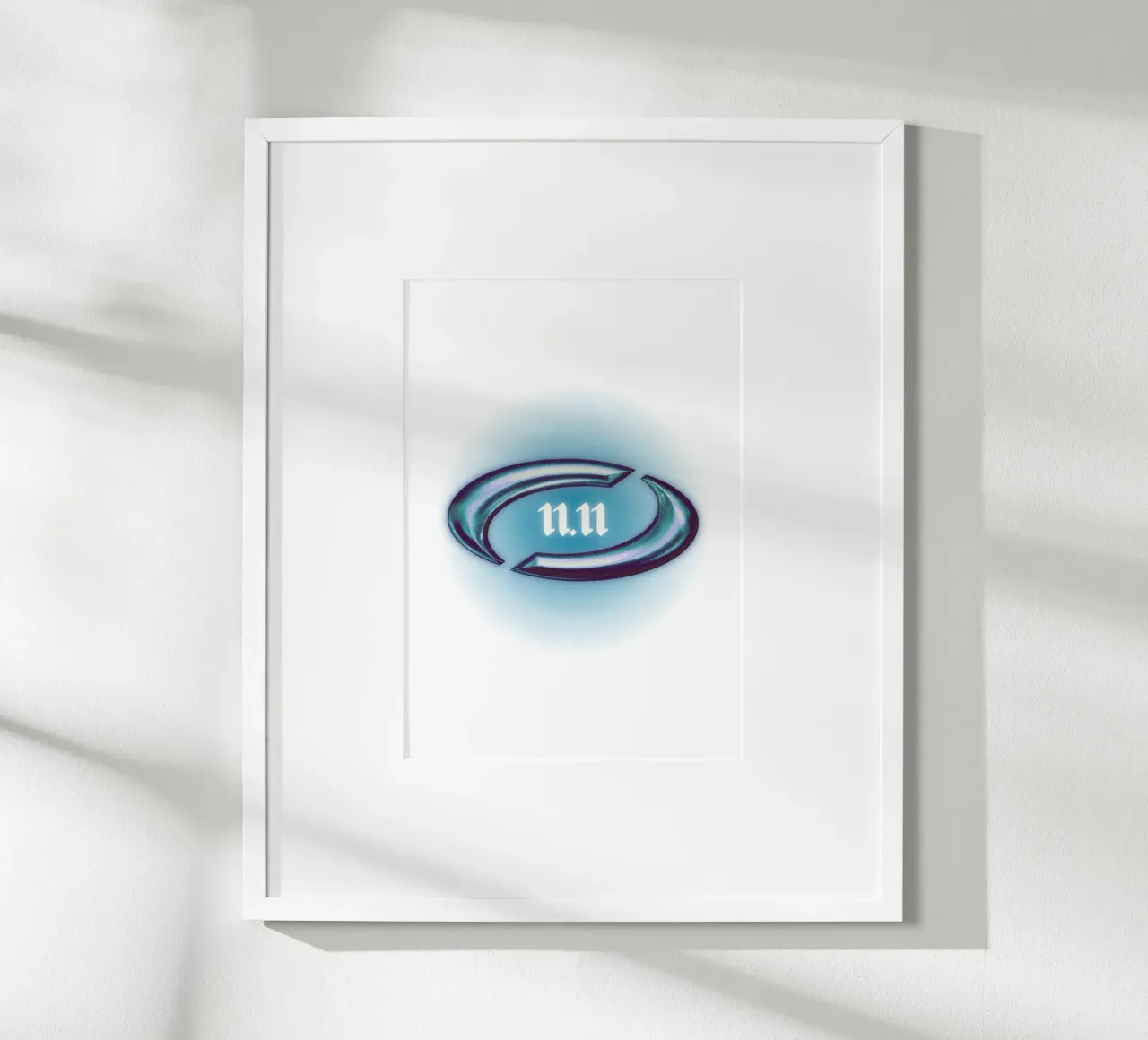11.11 spiegelzeit version logo universe metallic Poster mit Kunststoffrahmen von morphinaeblue