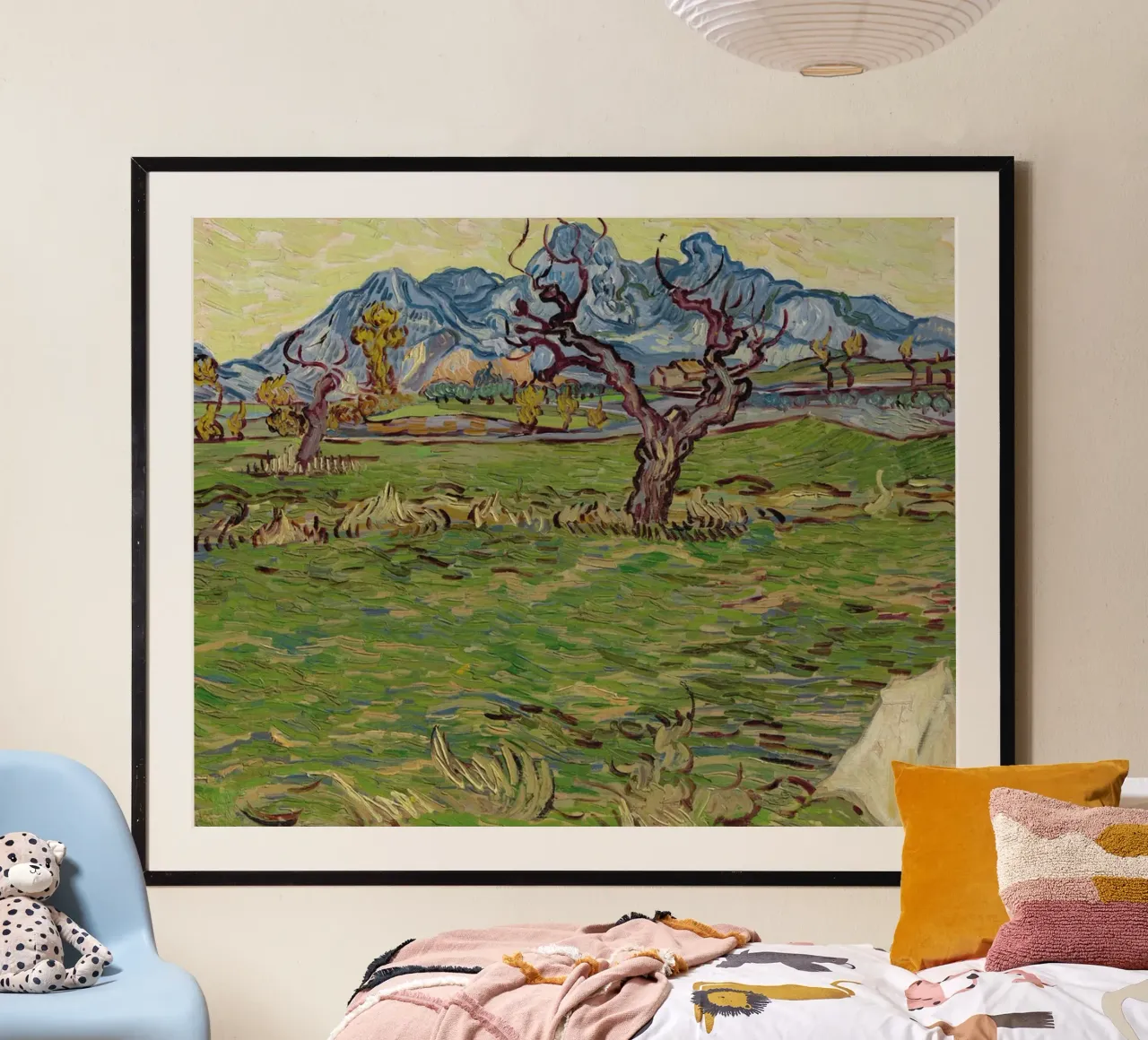 paesaggio rurale con ulivi poster con telaio in alluminio da Piper Shop Oke