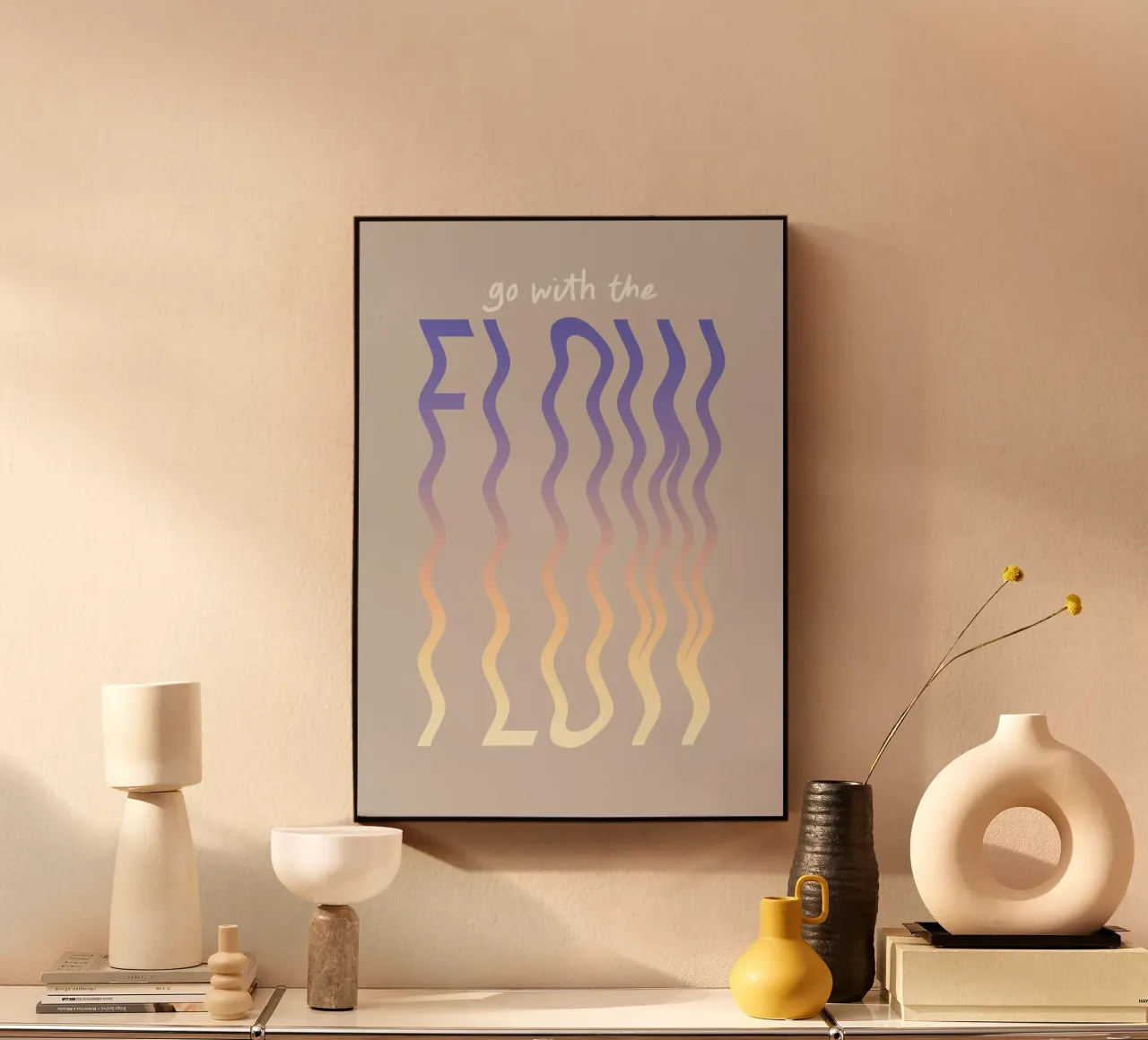 Go with the flow aluminium-dibond van Le club Club