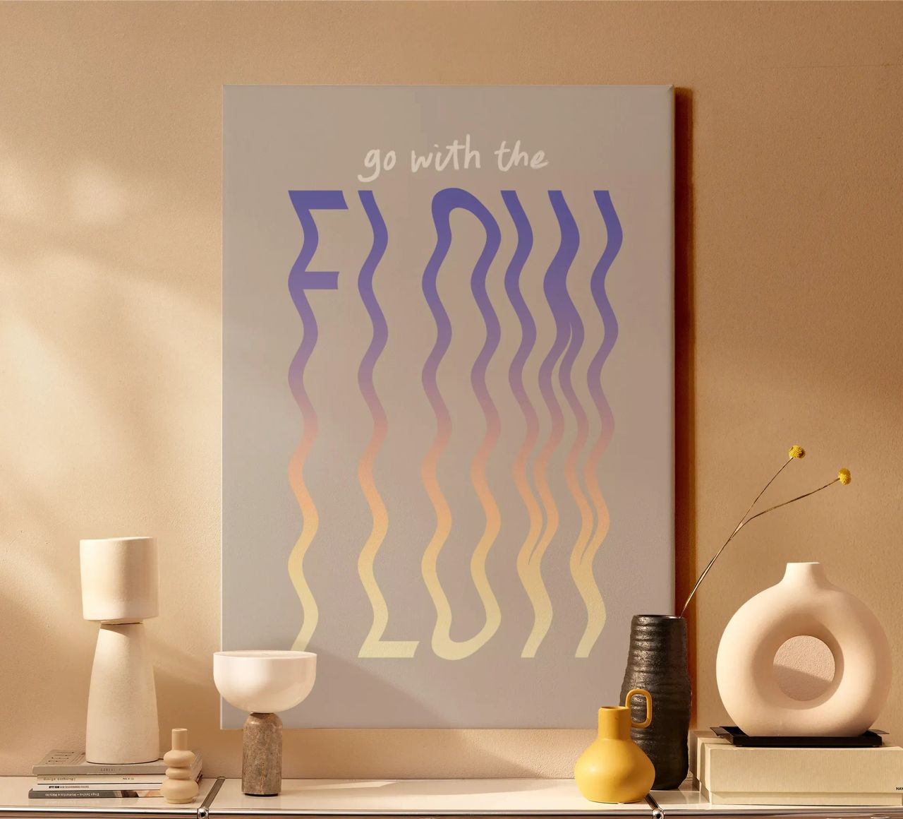 Go with the flow canvas by Le club Club