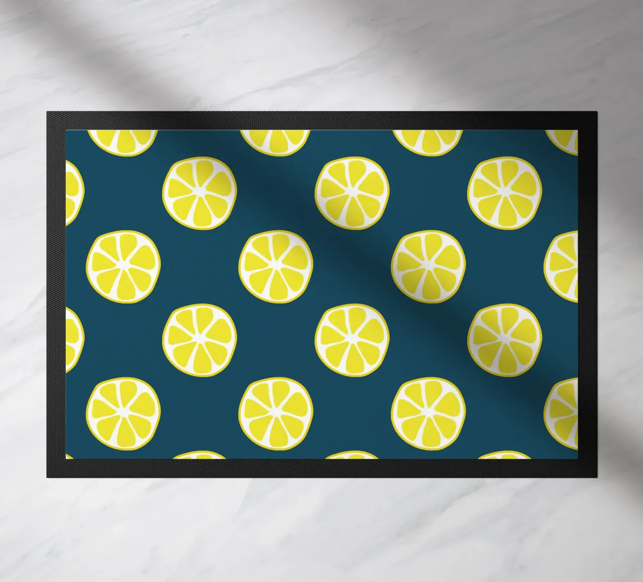 Lemon pattern doormat by Little Dean