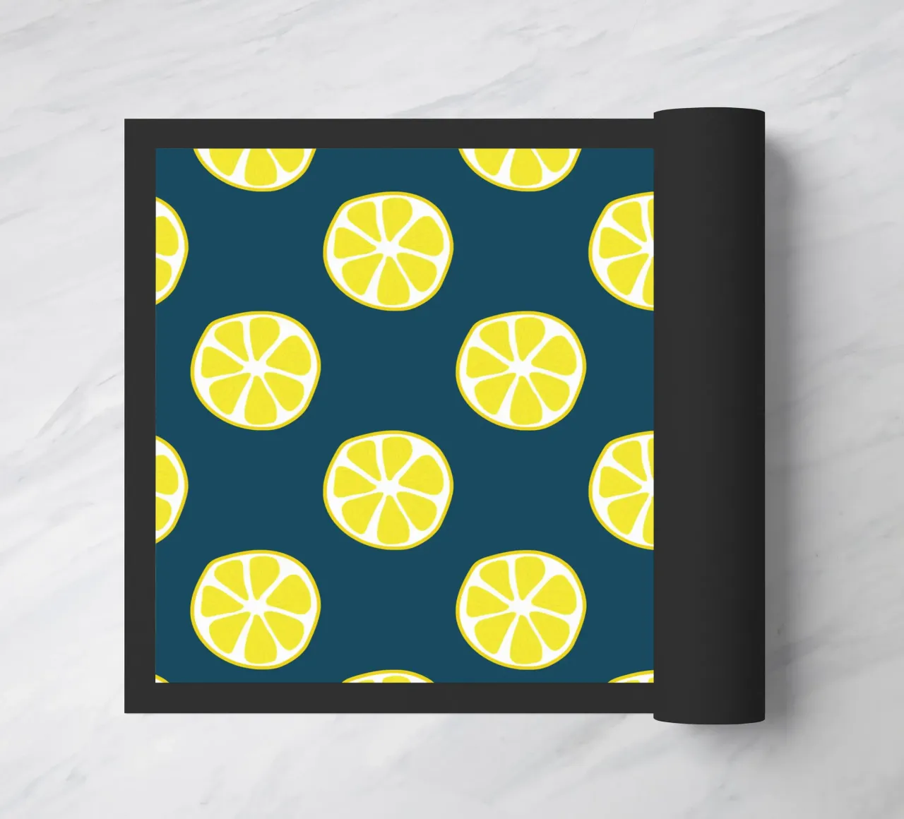 Lemon pattern doormat by Little Dean
