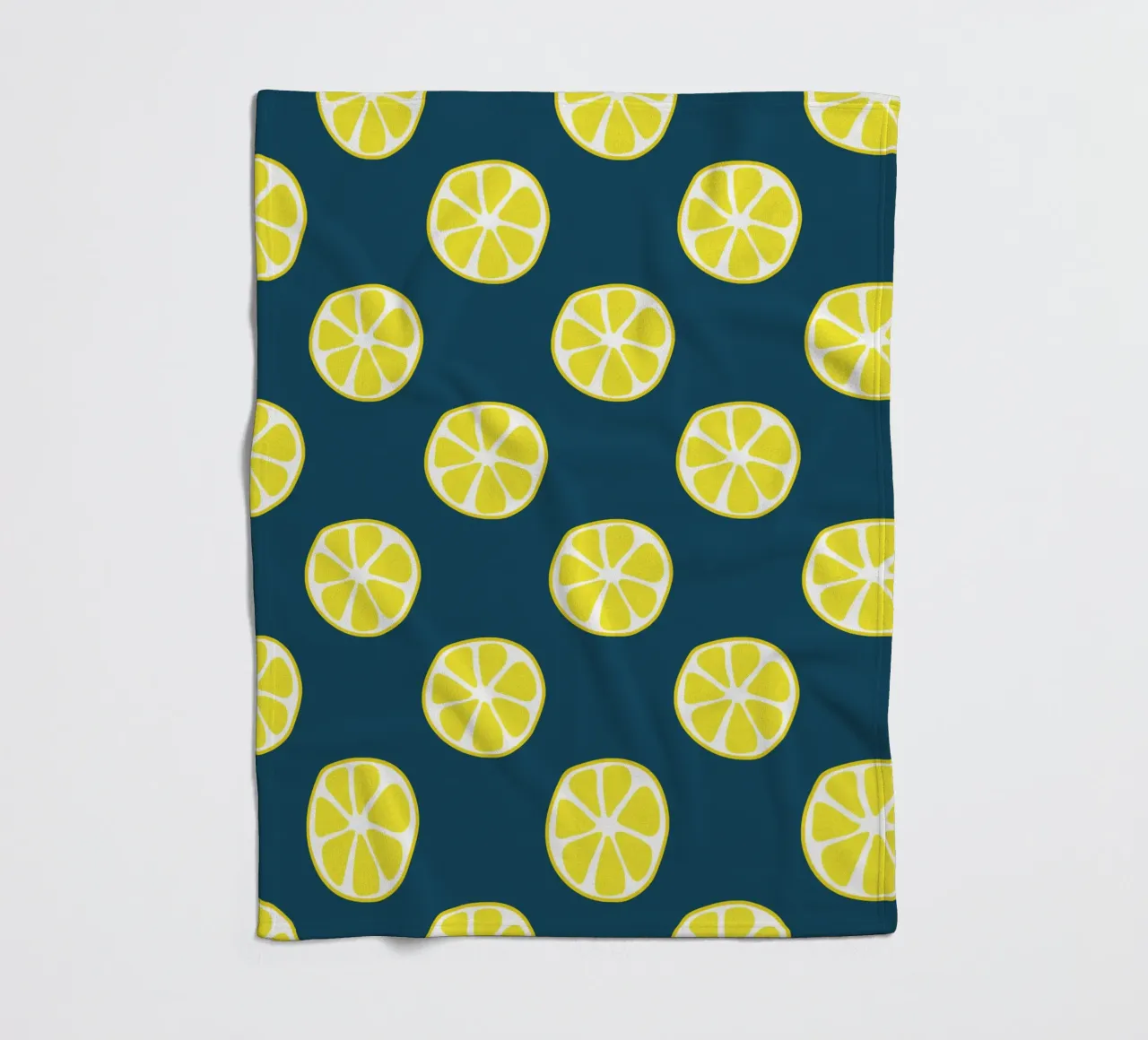 Zitronenmuster Fleecedecke von Little Dean