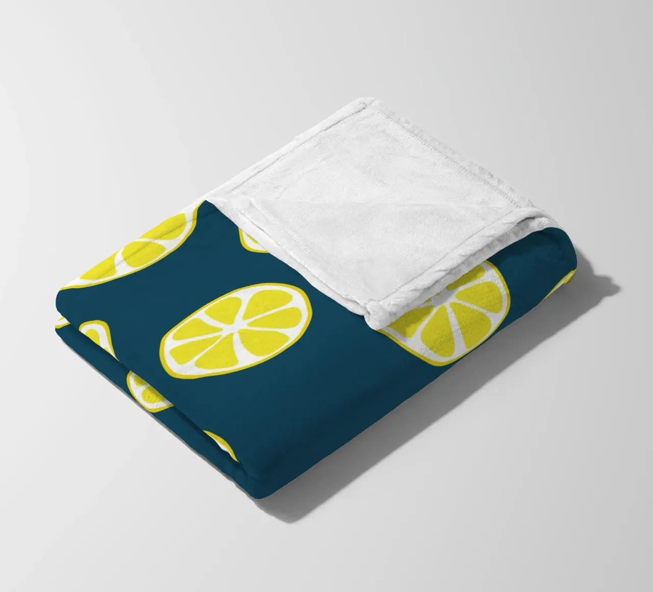 Zitronenmuster Fleecedecke von Little Dean