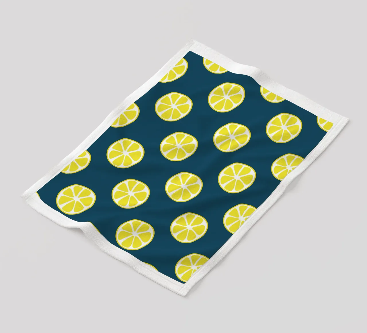 Zitronenmuster Fleecedecke von Little Dean