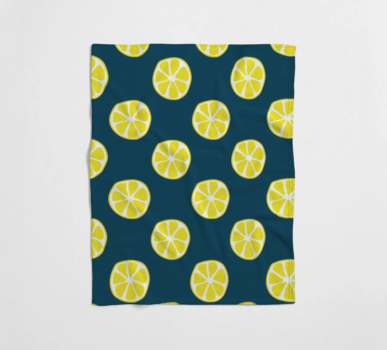 Zitronenmuster Fleecedecke von Little Dean