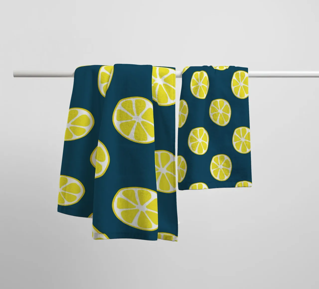 Lemon pattern towel by Little Dean