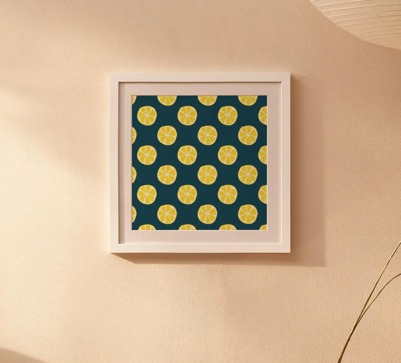 Lemon pattern poster by Little Dean
