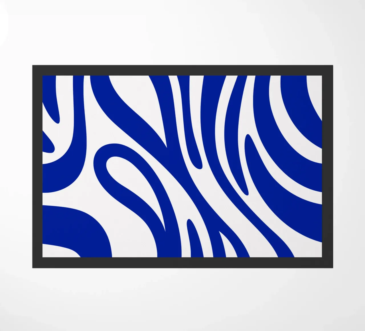Swirl blue pattern doormat by Little Dean