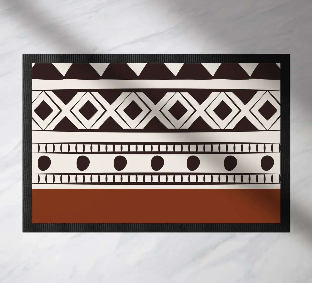 Tribal native pattern doormat by Little Dean
