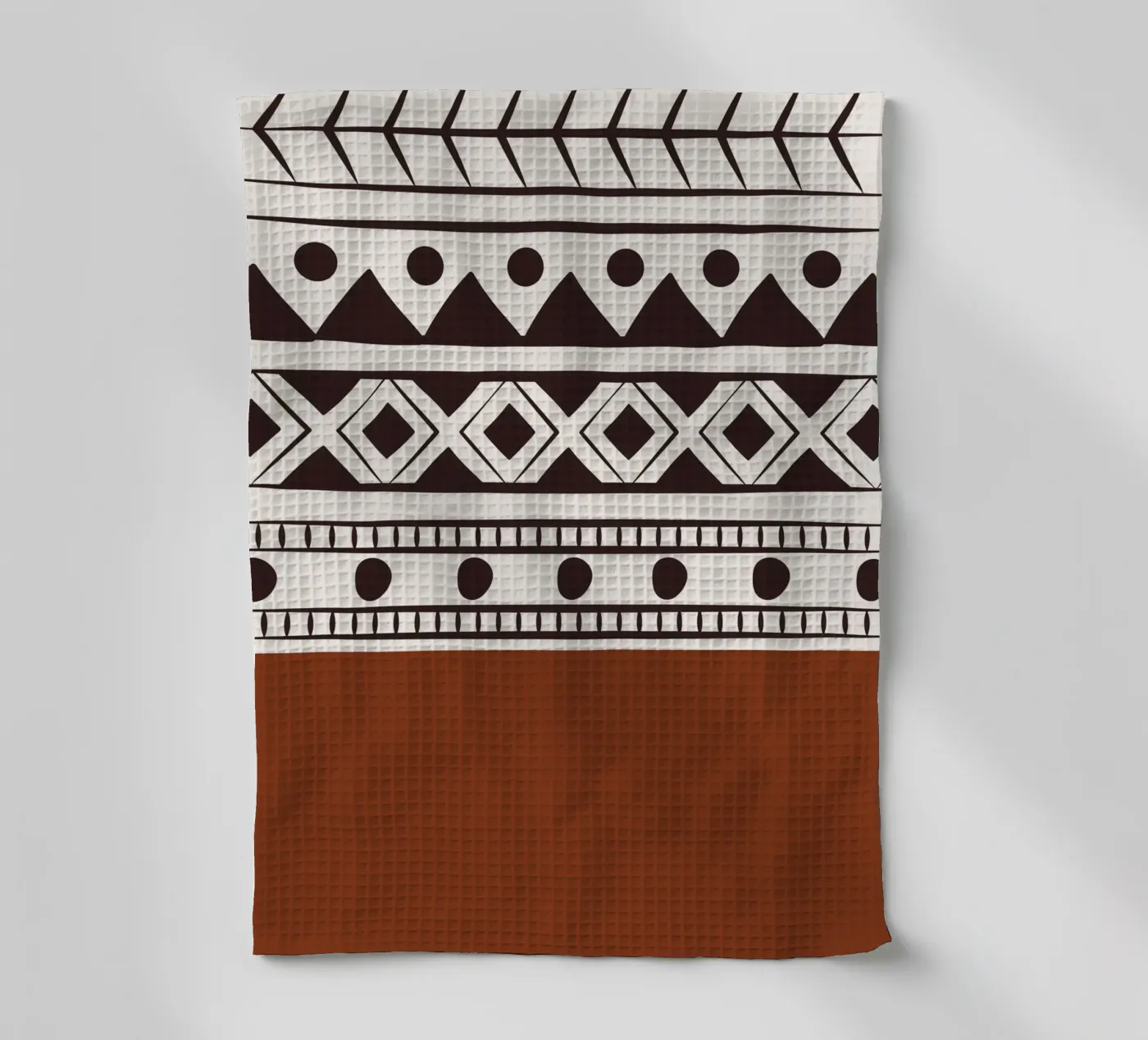 Tribal native pattern tea towel by Little Dean