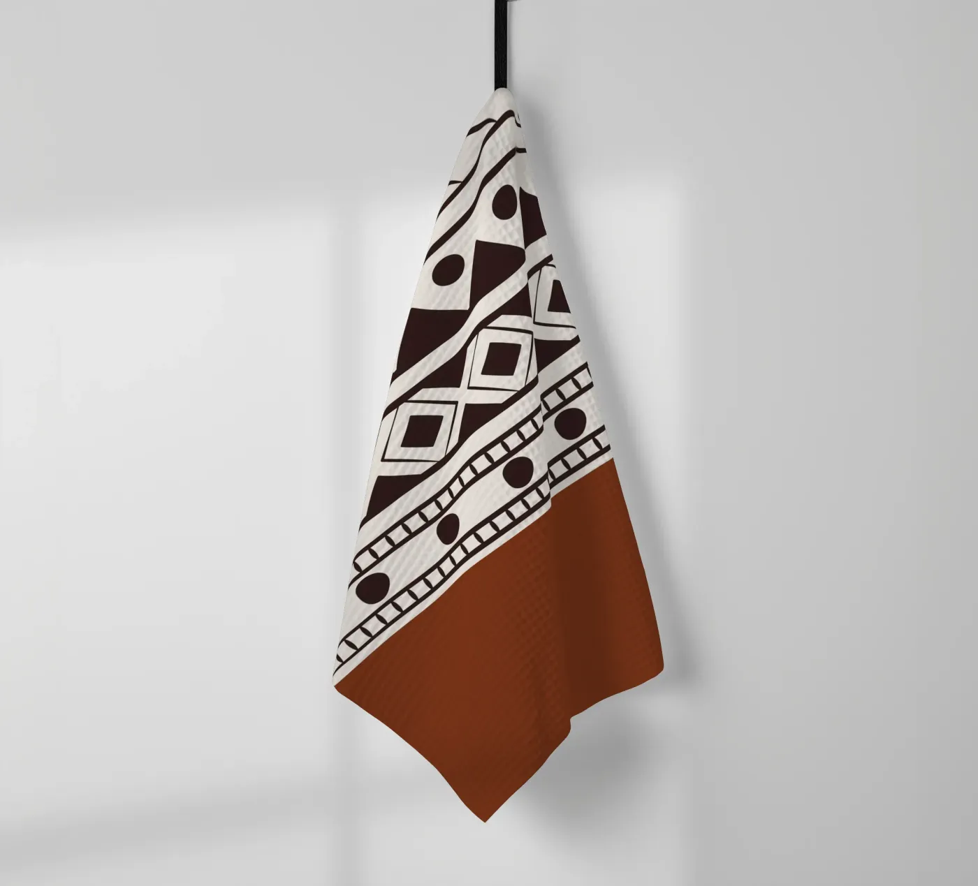 Tribal native pattern tea towel by Little Dean