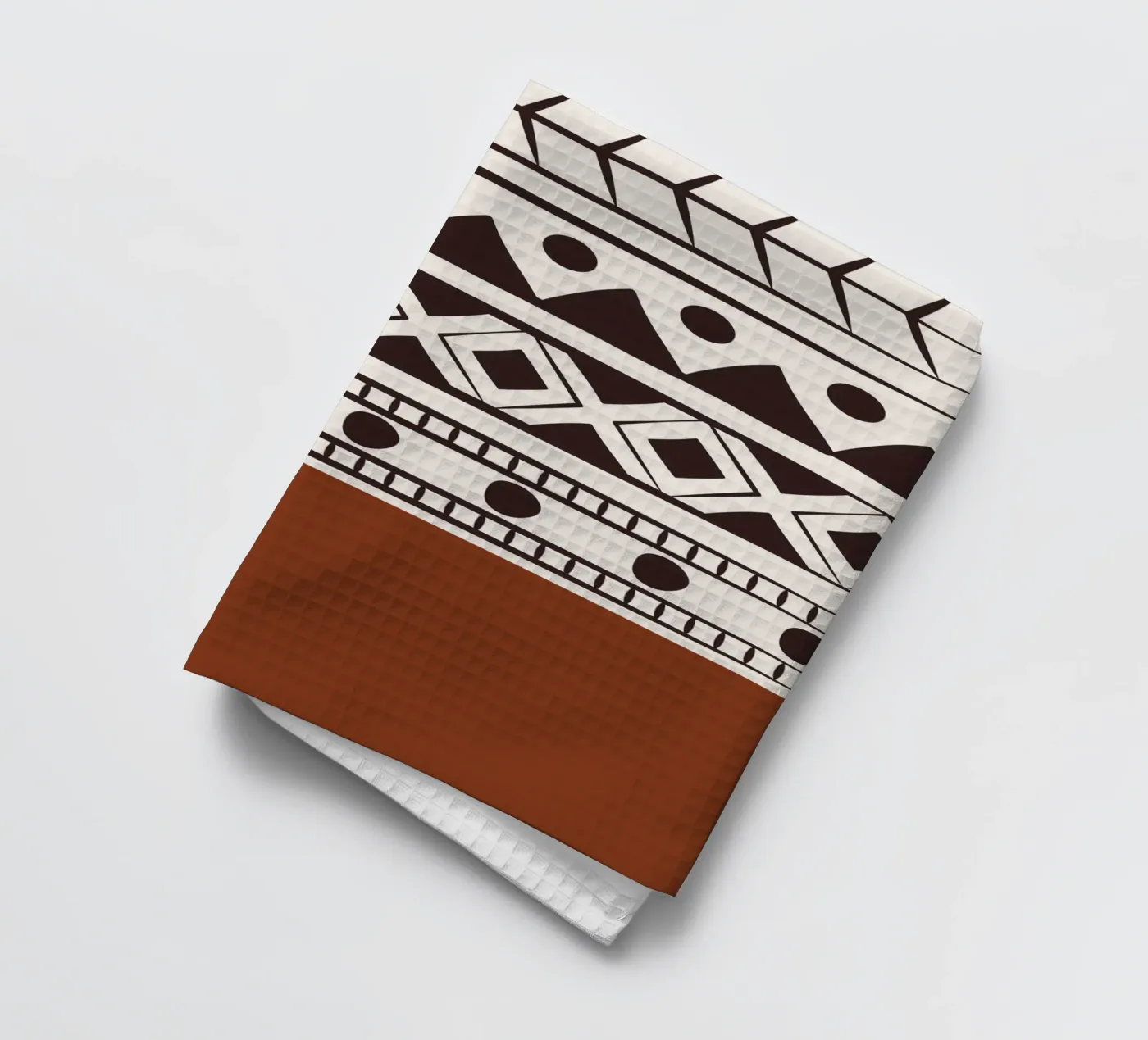Tribal native pattern tea towel by Little Dean